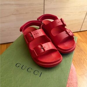Gucci (authentic) Vibrant Red Dad Sandals